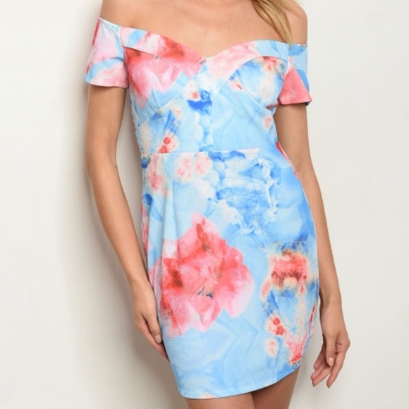 June Born In July Dresses & Skirts - Moving sale! floral off the shoulder dress!